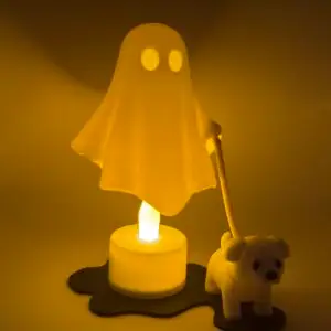 Ghost with a dog on a walk