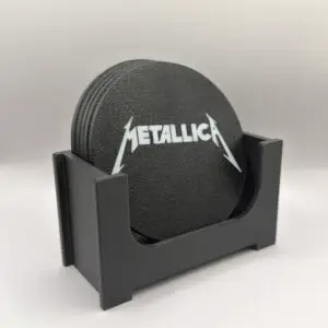 Metal Band Coaster Set + Stand